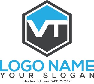 Diseño de logotipo moderno fresco VT
