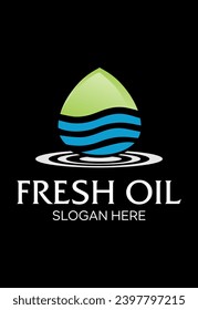 fresh modern oil idea vector logo design