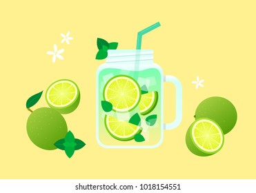 Fresh Mojito cocktail.