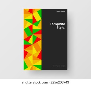 Fresh mosaic pattern banner template. Isolated handbill A4 design vector concept.