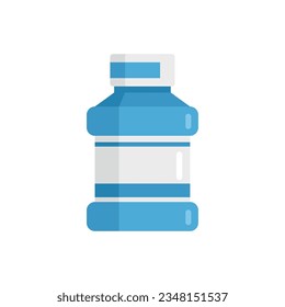 Fresh mouthwash icon flat vector. Dental wash. Oral mint isolated