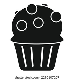 Fresh muffin icon simple vector. Food bread. Sweet chip