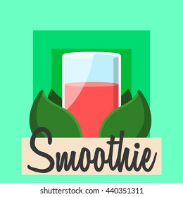 fresh multi-fruit smoothie with strawberry, orange, banana