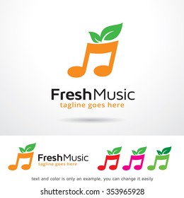 Fresh Music Logo Template Design Vector