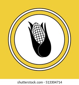 fresh natural corn icon vector illustration graphic design