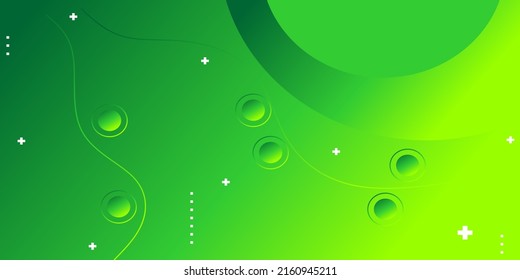 Fresh and natural green background with curved lines and circles. design for website, banner, landing page