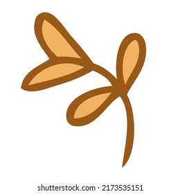  Fresh natural green leaf colored with stroke. Vector illustration