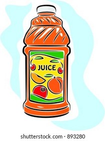 Frischer natürlicher Saft.Vektorgrafik