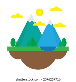 
fresh and natural mountain atmosphere vector