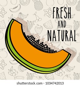 fresh and natural papaya delicious fruit background