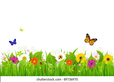 Fresh Nature Landscape, Vector Illustration