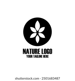 Fresh nature logo design vector. Nature logo minimalist isolated symbol design