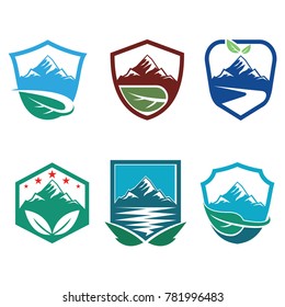 Fresh Nature Mountain Logo Symbol