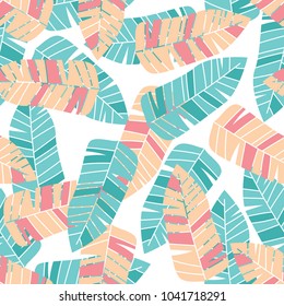 Fresh nature seamless pattern background series. Tropical theme background.