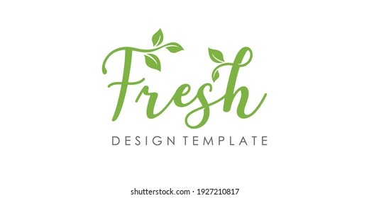 Fresh Nature Typography Logo Design Inspiration