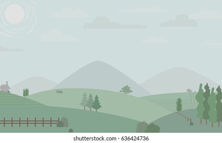 Fresh Nature View Of Country - Vector