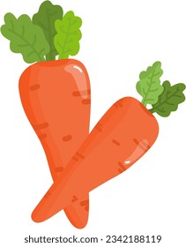 Fresh new carrots, appetizing orange color.