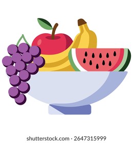 Seleção de alimentos nutritivos frescos ilustração isolada do vetor no fundo branco