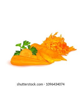 Fresh, nutritious, tasty Carrot. Delicious and healthy lunch. Vector illustration. Vegetables ingredients in triangulation technique. Carrot low poly. 