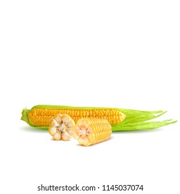 Fresh, nutritious, tasty corn. Elements for label design. Vector illustration. Ingredients in triangulation technique. Corn low poly.