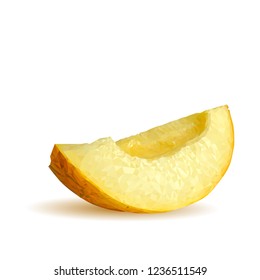 Fresh, nutritious and tasty melon. Melon low poly.