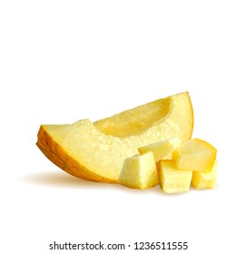 Fresh, nutritious and tasty melon. Melon low poly.