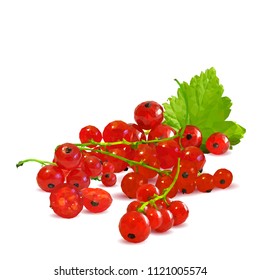 Fresh, nutritious and tasty red currant. Symbols of berries. Elements for label design. Vector illustration. Berries ingredients in triangulation technique. Red currant low poly.