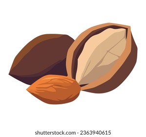 Las nueces frescas hacen un bocadillo saludable sobre el blanco