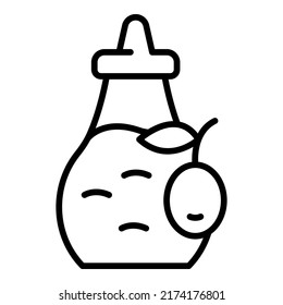 Fresh olive oil icon outline vector. Food plant. Virgin extra