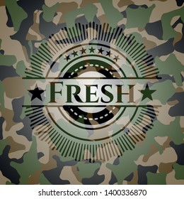 Fresh on camouflaged texture. Vector Illustration. Detailed.