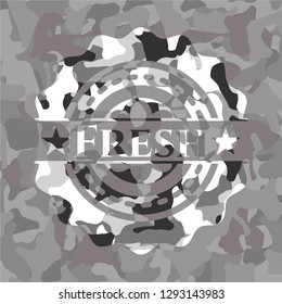 Fresh on grey camo pattern