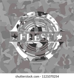 Fresh on grey camouflaged texture
