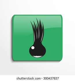 Fresh onion. Vector icon.