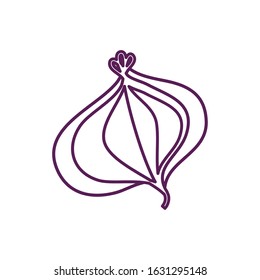 fresh onion vegetable healthy isolated icon vector illustration design