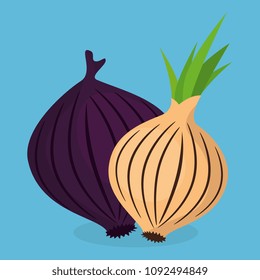 fresh onion vegetable icon