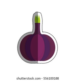 Fresh onion vegetable icon vector illustration graphic design
