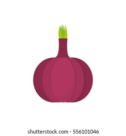 Fresh onion vegetable icon vector illustration graphic design