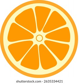 Fresh orang slice illustration vector
