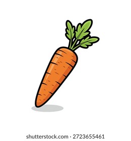 Fresh Orange Carrot Vegetable Vector Illustration