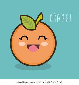 fresh orange cartoon emotion graphic