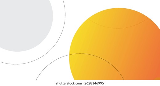 Fresh Orange Circle Gradient Abstract Background Presentation Vector Illustration