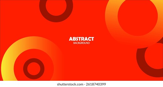 Fresh Orange Circle Line Gradient Background Vector