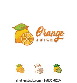 Frische Orangenfrucht, Vektorgrafik