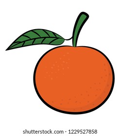 Fresh orange fruit icon