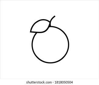 Fresh orange fruit icon.Vitamin C icon vector illustration.