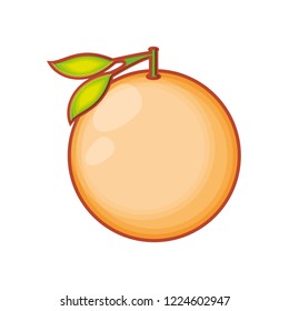 fresh orange fruit isolated icon