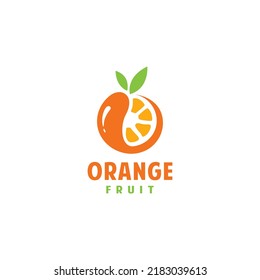 Fresh orange fruit or lemon lime logo design with swirl concept for initial letter O icon vector illustration