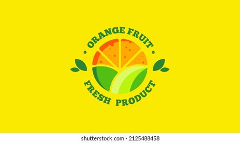 Fresh Orange Fruit Logo Design Concept Vector. Fresh Fruit Logo template