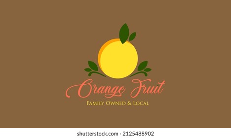 Fresh Orange Fruit Logo Design Concept Vector. Fresh Fruit Logo template
