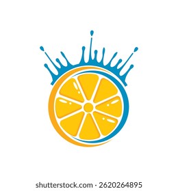 fresh orange fruit logo design